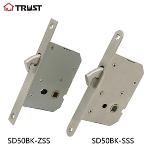 华信 SD50BK-SSS 全钢隐藏式室内移门锁体 不锈钢勾舌